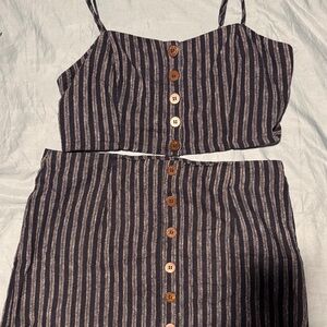 Striped Skirt Set